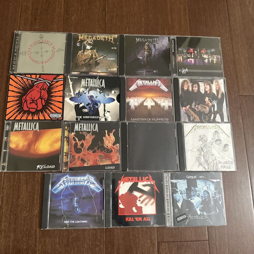 Metallica Megadeth 15 CD Lot Ride The Lightning Master of Puppets Kill'em All